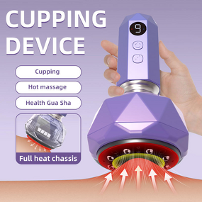 Cupping Massager Manufacturer - New Trending Gua Sha Rechargeable with LED Anti Beauty Health Scraping Infrared Heat