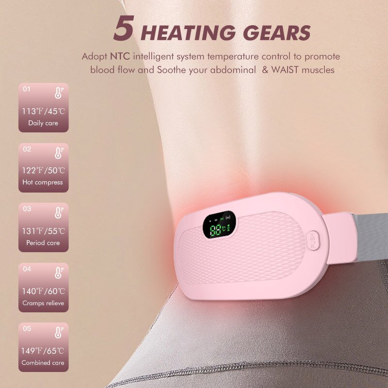 Smart Menstrual Heating Pad - 4 Mode Fast Heating Abdominal Massager