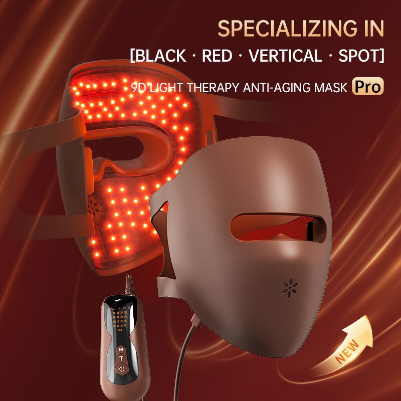 9D LED Light Therapy Mask - 7 Color Silicone Acne Treatment ZA Plug