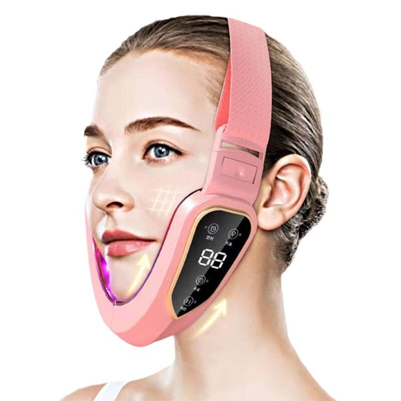 LED Photon Facial Massager - V-Face Shaping Double Chin Lift Vibration Tool