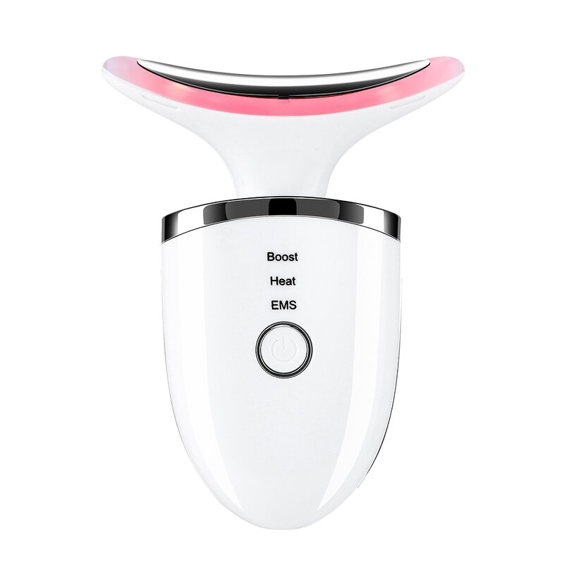 EMS Neck Lift Massager - 3 Color LED Double Chin Skin Tightening Tool