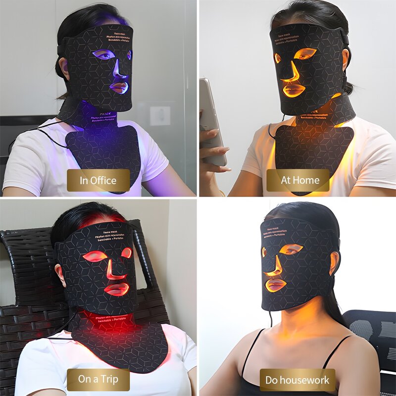 4 Color Silicone LED Mask - Advanced Photon Red Infrared Therapy Device