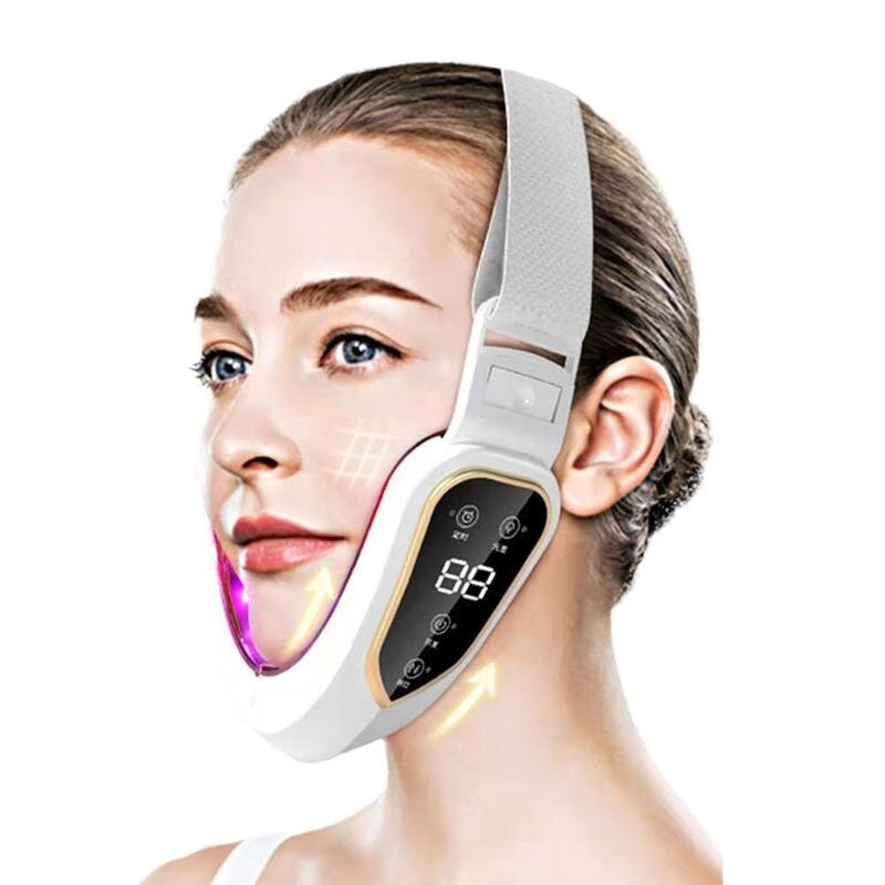 LED Photon Facial Massager - V-Face Shaping Double Chin Lift Vibration Tool