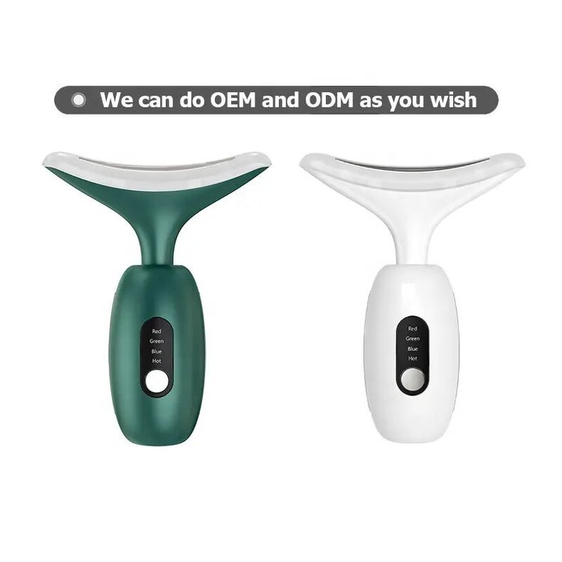 Microcurrent Facial Massager - 3 Color LED Face Neck Lifting Therapy Tool
