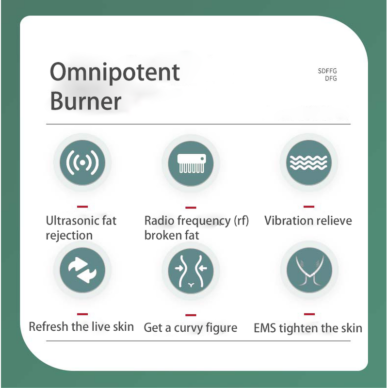 7 in 1 Ultrasonic Cavitation Bar - EMS LED RF Red Light Fat Burner Tool