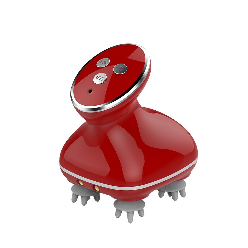 Red Light Scalp Massager - Rechargeable Octopus Head Silicone Machine