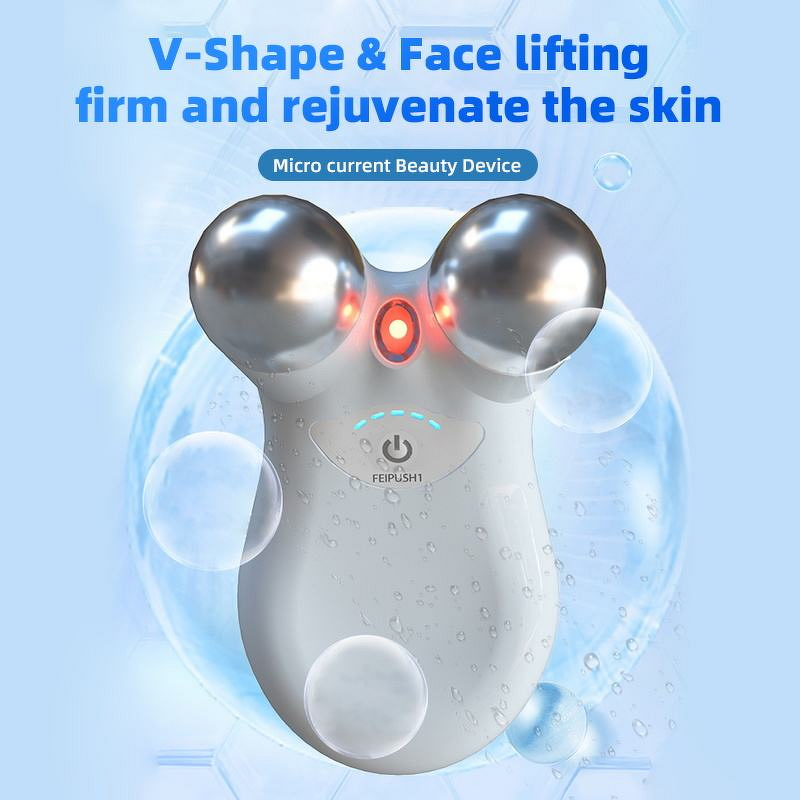 LED Microcurrent Face Roller - Light Therapy Wrinkle Remover Skin Tightener