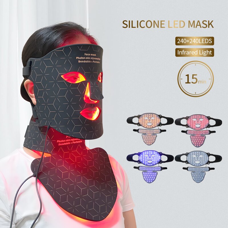 4 Color Silicone LED Mask - Advanced Photon Red Infrared Therapy Device
