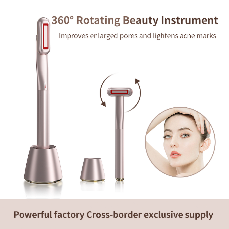 4-in-1 Facial Wand - High Frequency Microcurrent Red Light Therapy Tool