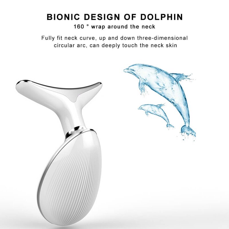 EMS Microcurrent Neck Device - 3 Color LED Face Neck Lifting Massager