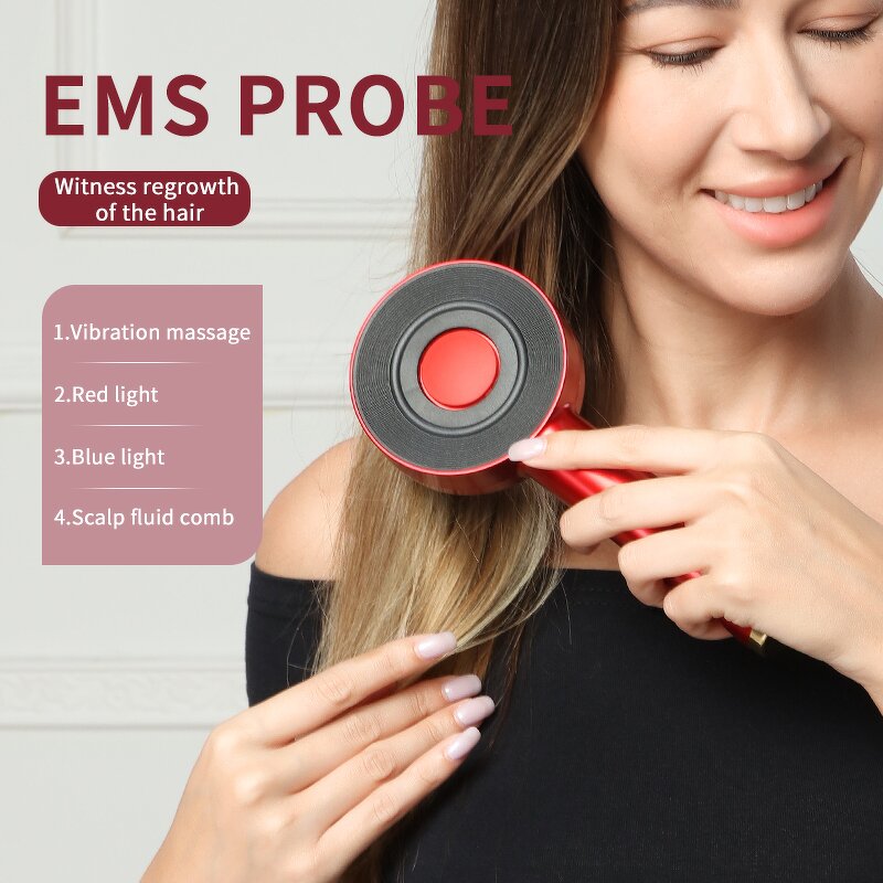 Red Light Scalp Massager - Hair Growth Brush Head Massage Device