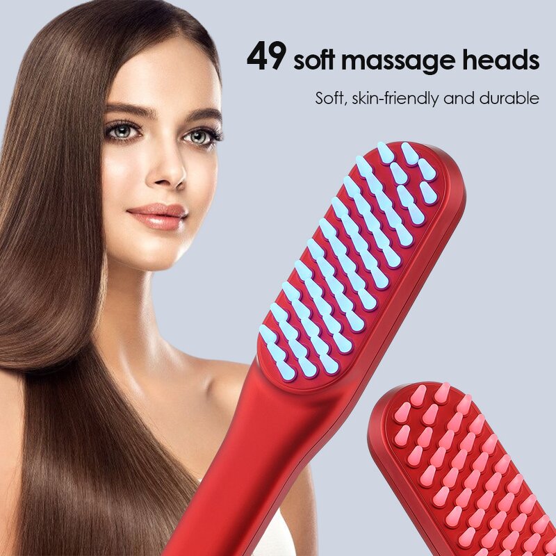 Electric Hair Growth Comb - High-frequency Red Blue Light Therapy Tool