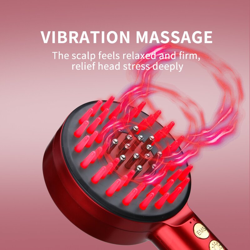 Red Light Scalp Massager - Hair Growth Brush Head Massage Device