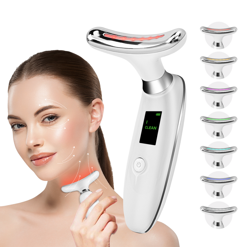 7 Color Light Therapy Device - ABS Face Neck Lifting EU/UK Plugs Tool