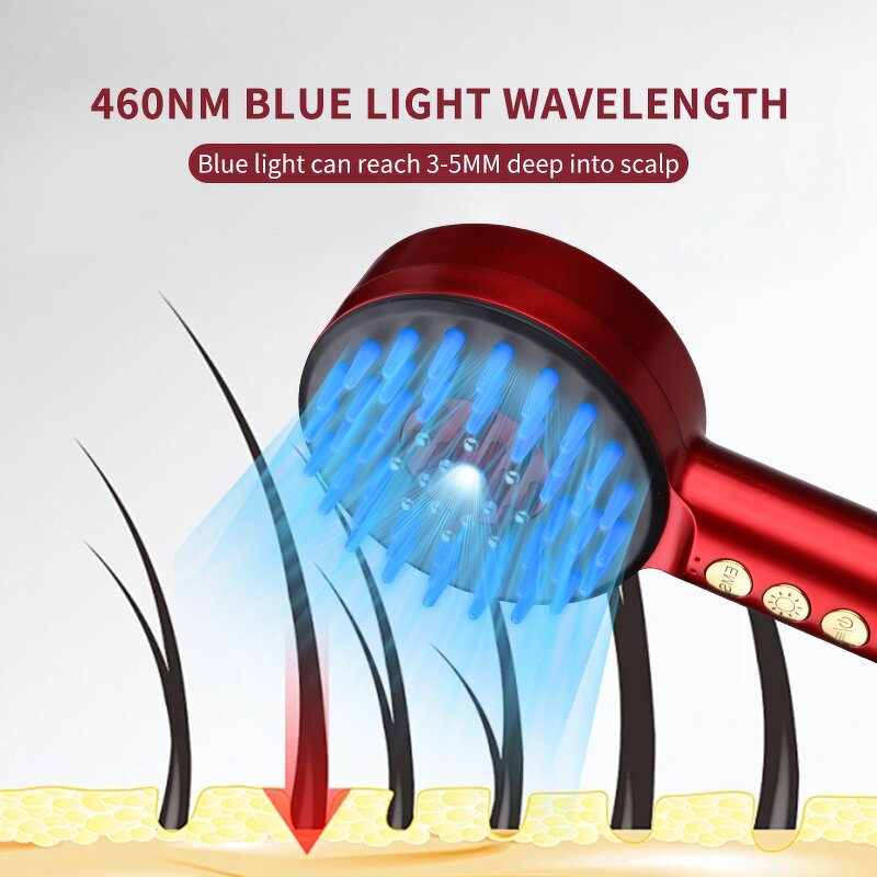 Red Light Scalp Massager - Hair Growth Brush Head Massage Device