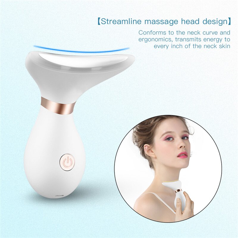 LED Light Therapy Device - Wireless Anti-Wrinkle Neck Lift Slimming Tool