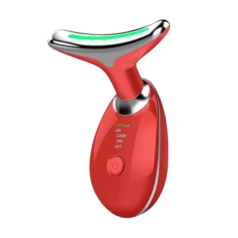 EMS Face Neck Lifting Device - 3 Color LED Photon Therapy Massage Tool