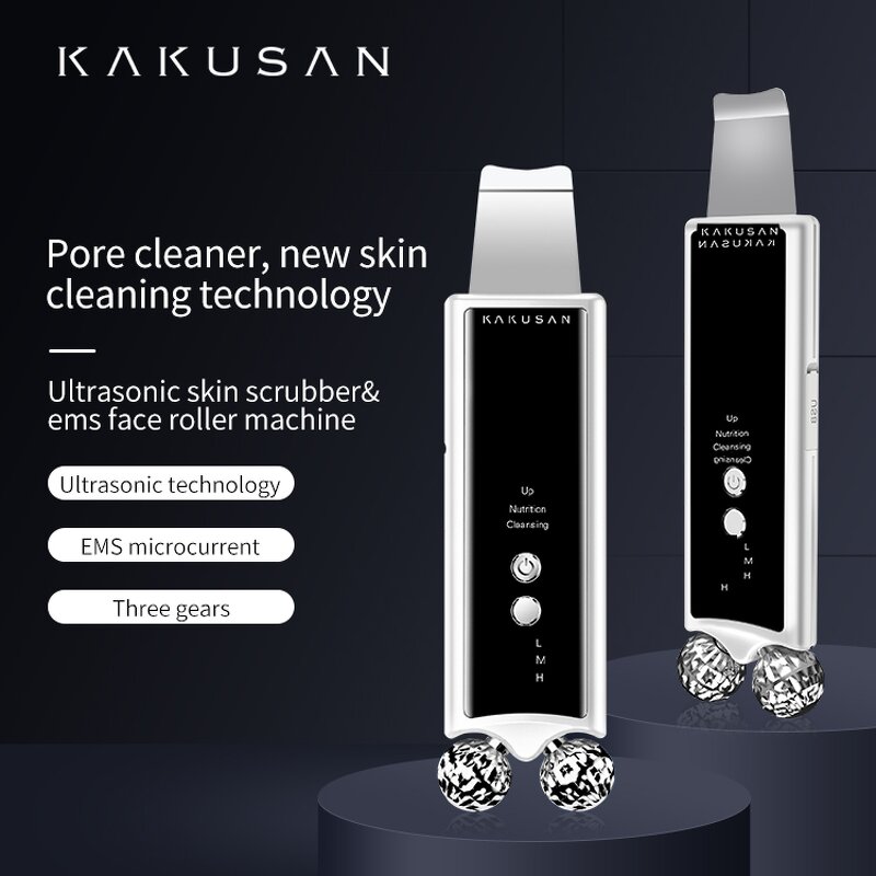 Double Roller Facial Scrubber - ABS Blackhead Removal Multi-plug Cleaner