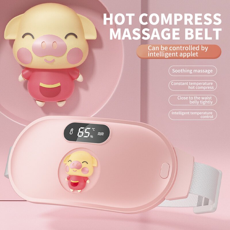 Cordless Massage Belt - 6-Speed Warming Waist Pad Menstrual Pain Relief