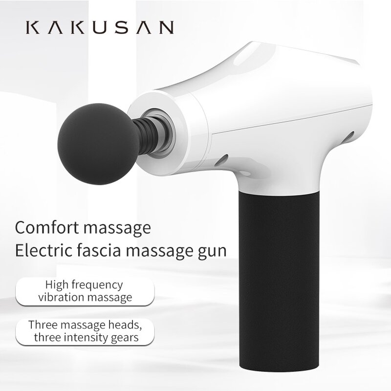 Electric Vibrating Massage Gun - OEM Custom Logo White Fitness Fascial Gun