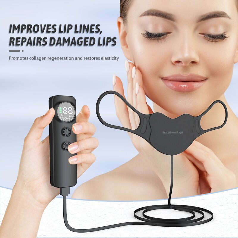 Facial Mask Manufacturer - USB Rechargeable Wearable Silicone Photon for Lips Care & LED Light Therapy