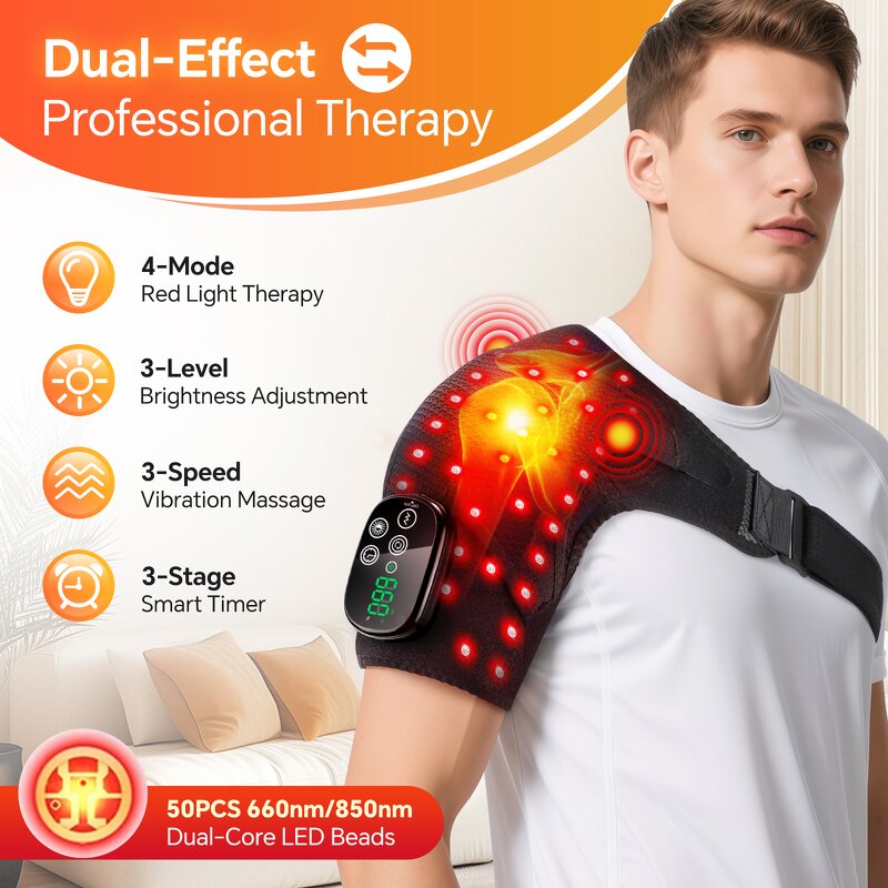 Shoulder Massager Manufacturer - New Customized Electric with Red Light Therapy Heating & Vibration