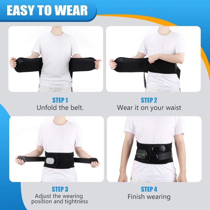 Waist Massager Manufacturer - 660nm&850nm New Design Electric Abdomen Hot Compress with Red Light Therapy