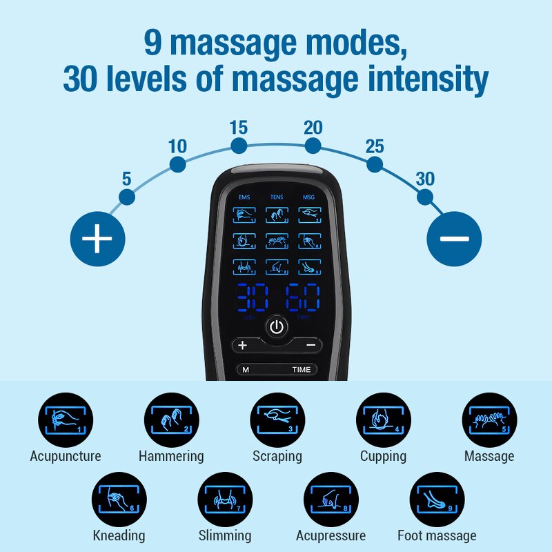 Muscle Stimulator Manufacturer - Wireless Pain Relief Therapy Electronic Pulse EMS TENS Unit 9 Modes 30 Intensity