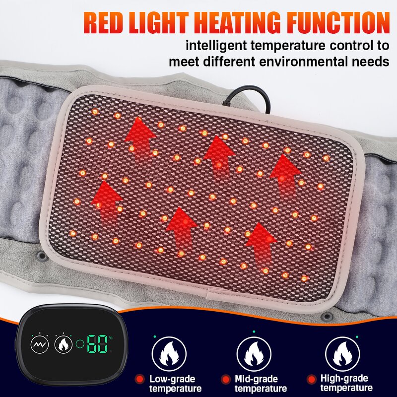 Waist Massager Manufacturer - Cordless Red Light Therapy Back Air Decompression Brace Inflatable with Infrared Heating