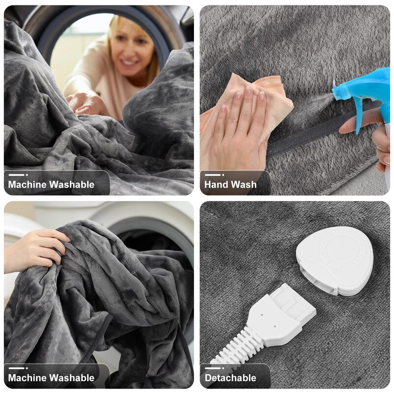 Heated Blanket Manufacturer - ETL Certified 50x60 Inch Electric with Auto off Timer Soft Heating Throw for Home Office