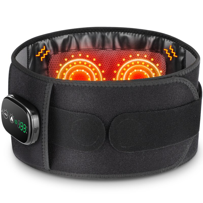 Waist Massager Manufacturer - Digital Display Controller Lumbar Support with Vibration Red Light Heating for Back Pain