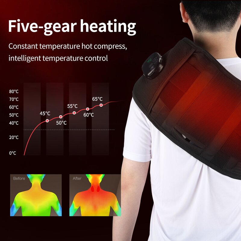 Waist Massager Manufacturer - Fitease Wireless Heating 660nm/850nm Infrared LED Red Light Therapy Wrap for Back