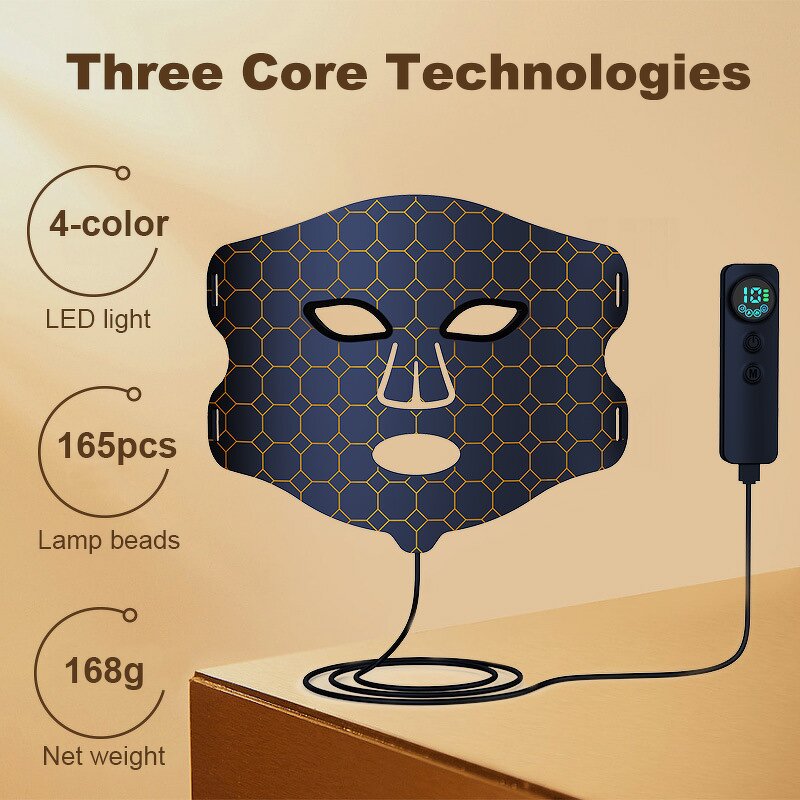 Facial Mask Manufacturer - 450nm 660nm 850nm Blue/Red/Infrared LED Light Therapy for Skin Care