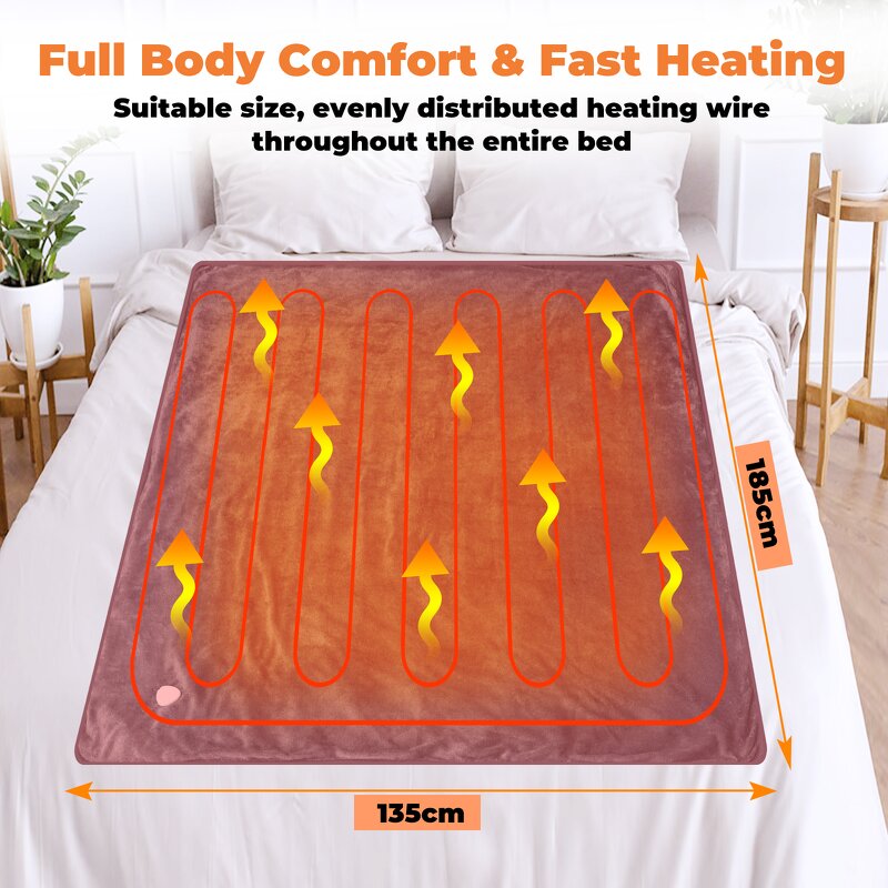 Heated Blanket Manufacturer - Custom 54x73 Inch King Size Flannel Electric Wearable for Body Application Winter