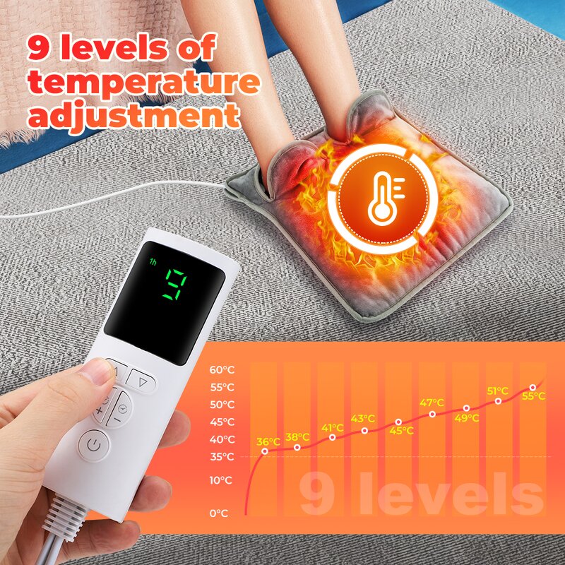 Foot Heating Pad Manufacturer - Winter Intelligent Timing Washable Electric Warmer Thermal Equipment
