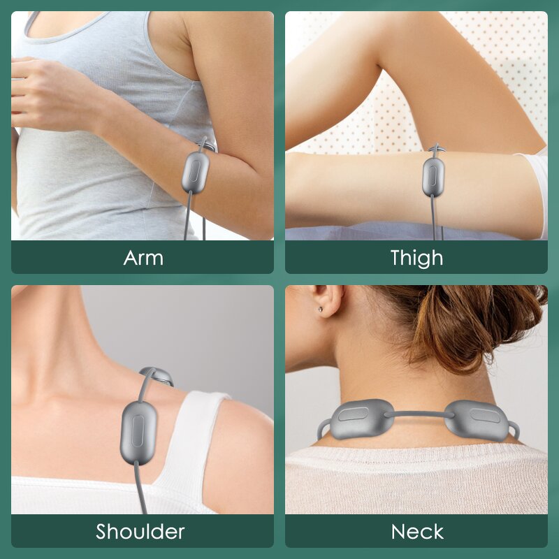 Neck Shoulder Massager Manufacturer - Cordless TENS Muscle Stimulator Pendant Micro Current EMS Pulse with Heat