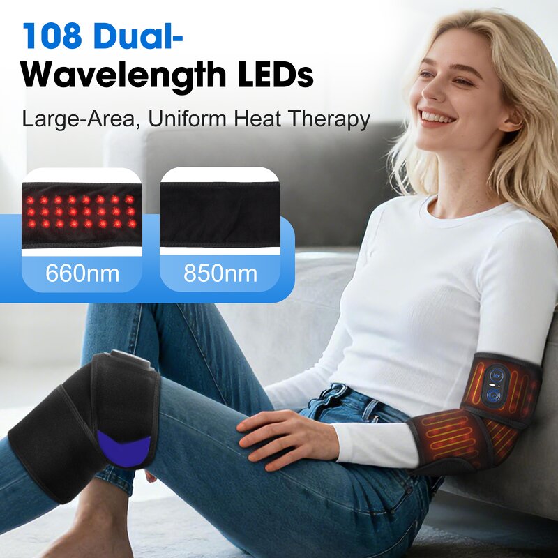 Massage Belt Manufacturer - Full Body with 3 Heat & Timer, 660&850nm Red Light Therapy, 5000mAh