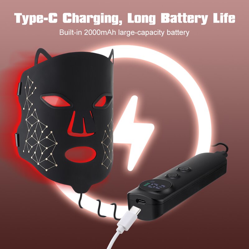 Facial Mask Manufacturer - 2024 Skin Care Infrared Therapy LED Silicone with Red Light