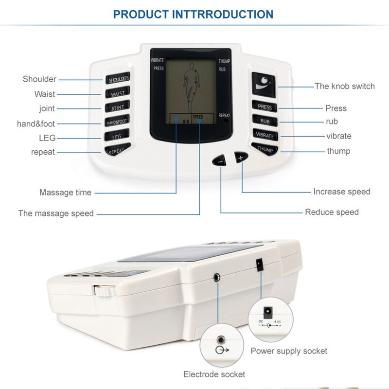 Muscle Stimulator Manufacturer - Home Use Electrostimulator Pulse Meridian Digital Therapy TENS Acupuncture Full Body Wireless