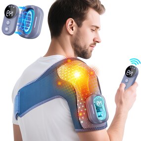 Shoulder Massager Manufacturer - New Upgraded Detachable Remote Controller Heated Brace for Pain Relief