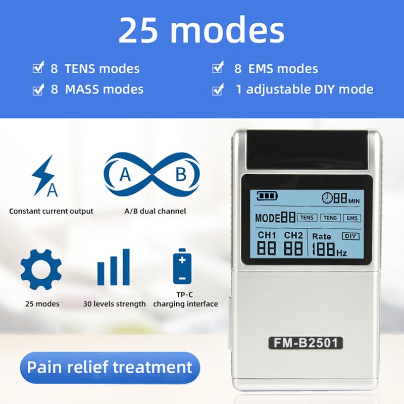 Muscle Stimulator Manufacturer - Cordless Digital Physical Therapy Device Household EMS Electric Pulse TENS Unit