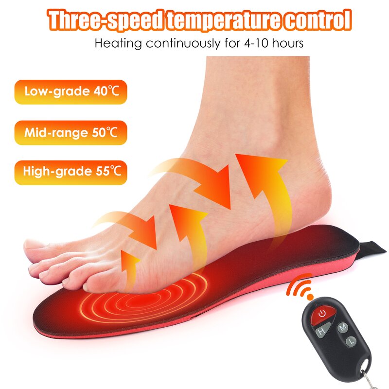 Heated Shoe Insoles Manufacturer - Wireless Rechargeable Heating Winter Foot Warmer Remote Control Electric