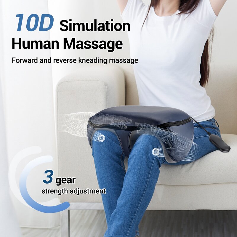 Foot Massager Manufacturer - Electric Heat Therapy with Hot Compression & Shiatsu Kneading Remote Control for Legs