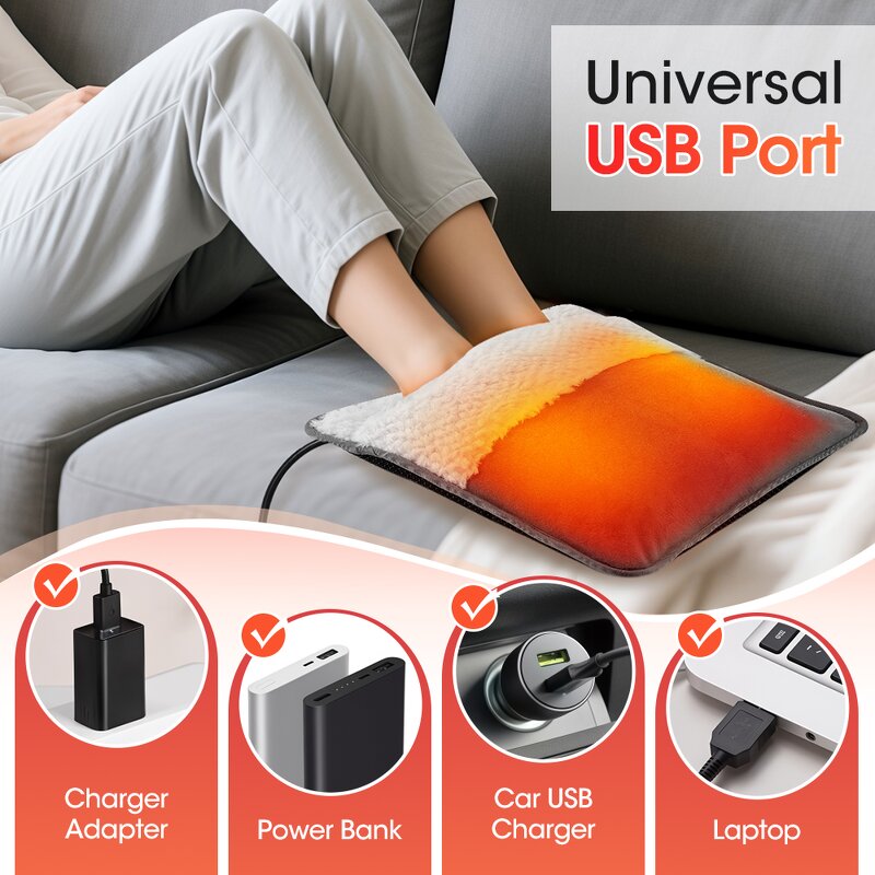 Foot Warmer Manufacturer - New Upgraded Thermal Equipment Customized USB Winter Home Electric Crystal Super Soft Plush