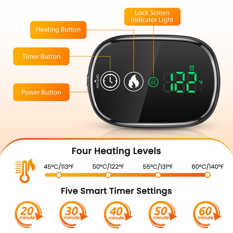 Heating Pad Manufacturer - Factory Price Customized Neoprene 8.4V 4000mAh Long-Lasting with Wireless Remote for Neck