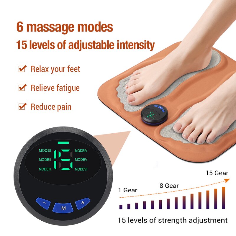 Massage Mat Manufacturer - 3D Foldable Electric Feet Muscle Stimulator EMS Foot Pad for Blood Circulation