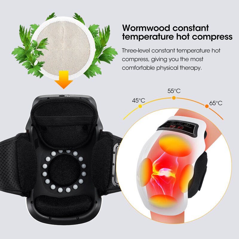 Knee Massager Manufacturer - Smart Infrared Physiotherapy with Hot Compress Vibration & Heat for Arthritis