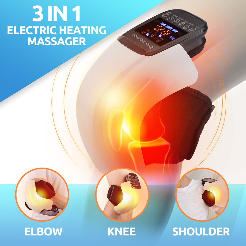 Knee Massager Manufacturer - Smart Wireless with Vibrating Air Pressure, Infrared Red Light & LCD Display