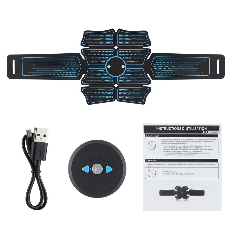 Slimming Belt Manufacturer - Cordless Home Gym Fitness EMS Muscle Stimulator Waist Abdominal Trainer Abs Toning