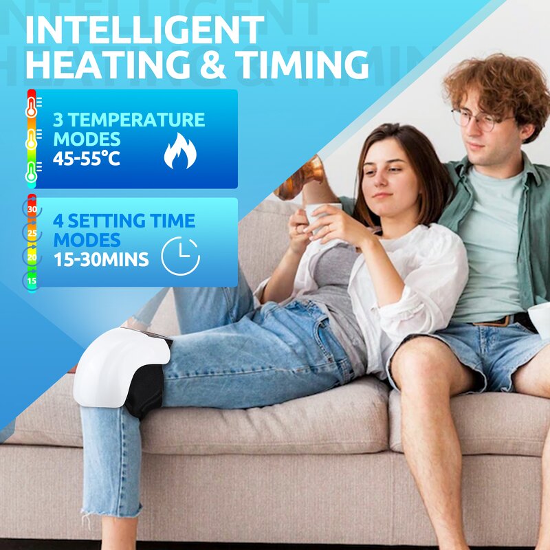 Knee Massager Manufacturer - Smart Wireless with Vibrating Air Pressure, Infrared Red Light & LCD Display